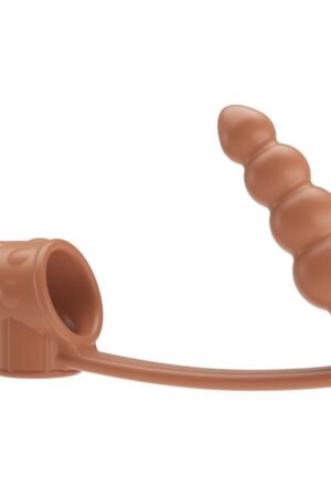 PRETTY LOVE - PENIS SLEEVE WITH ANAL PLUG NATURAL