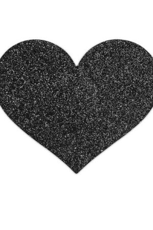 BIJOUX - INDISCRETS FLASH BLACK HEART NIPPLE CUTS