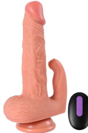 SHEQU - HAYDEN DILDO AND CLITORIS STIMULATOR WITH VIBRATION AND REMOTE CONTROL 16 CM