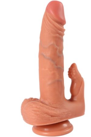 SHEQU - JULIAN DILDO AND CLITORIS STIMULATOR WITH VIBRATION AND REMOTE CONTROL 16 CM