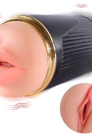 SHEQU - KAY DOUBLE MASTURBATOR WITH DUAL MOUTH AND VAGINA VIBRATION