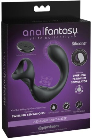 MASAJEADOR DE PRÓSTATA CON ANILLO VIBRADOR Y CONTROL REMOTO