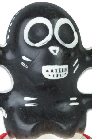 CONDOMERIE - HANDPAINTED NOVELTY CONDOMS SKULL BLACK MODEL 1