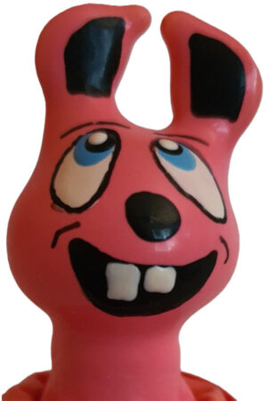 CONDOMERIE - HANDPAINTED NOVELTY CONDOMS LAUGHING PINK HARE