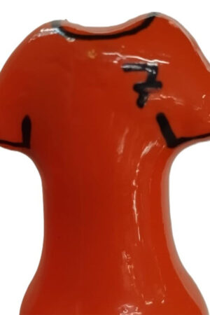 CONDOMERIE - HANDPAINTED NOVELTY CONDOMS ORANGE SHIRT