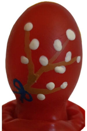 CONDOMERIE - HANDPAINTED NOVELTY CONDOMS EASTER EGG RED