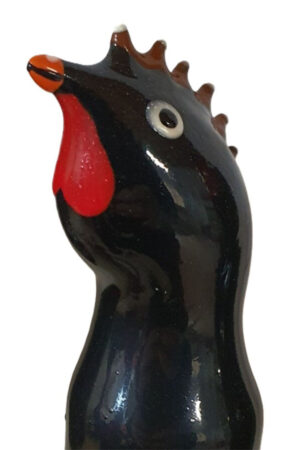 CONDOMERIE - HANDPAINTED NOVELTY CONDOMS BLACK ROOSTER