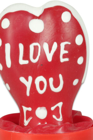 CONDOMERIE - HANDPAINTED NOVELTY CONDOMS HEART - I LOVE YOU MODEL 2
