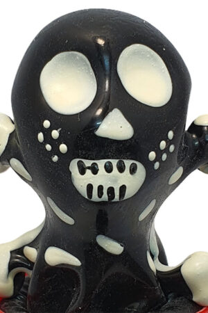 CONDOMERIE - HANDPAINTED NOVELTY CONDOMS SKULL BLACK MODEL 2