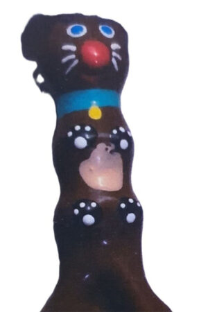 CONDOMERIE - HANDPAINTED NOVELTY CONDOMS BROWN DACHSHUND XL