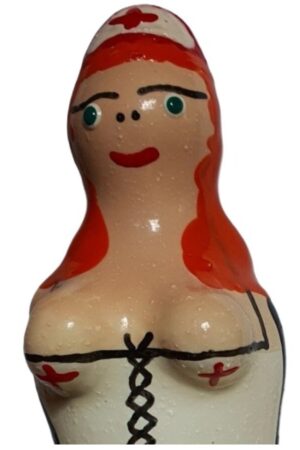 CONDOMERIE - HANDPAINTED NOVELTY CONDOMS NURSE REDHEAD