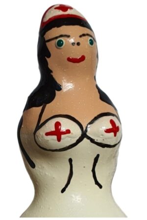 CONDOMERIE - HANDPAINTED NOVELTY CONDOMS NURSE BLACK