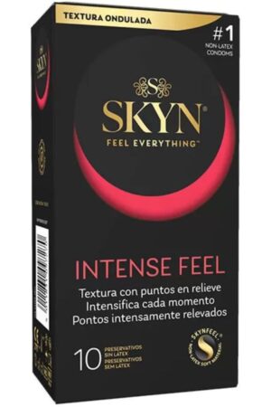 SKYN - INTENSE FEEL TEXTURED CONDOM WITH WAVY DESIGN 10 UNITS