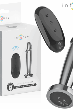 INTENSE - ANAL PLUG 10 VIBRATIONS METAL DILDO WITH REMOTE CONTROL S