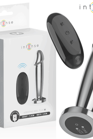 INTENSE - ANAL PLUG 10 VIBRATIONS METAL DILDO WITH REMOTE CONTROL M