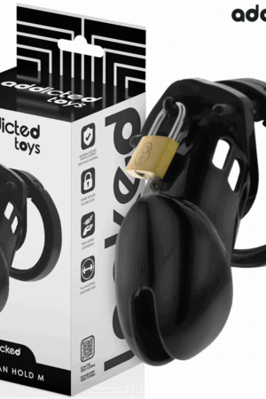 ADDICTED TOYS LOCKED - OBSIDIAN HOLD PENIS CAGE SIZE M