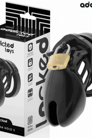 ADDICTED TOYS LOCKED - OBSIDIAN HOLD PENIS CAGE SIZE S