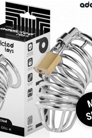 ADDICTED TOYS LOCKED - IRON CELL JAULA PARA PENE DE METAL TALLA M