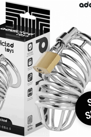 ADDICTED TOYS LOCKED - IRON CELL JAULA PARA PENE DE METAL 4 CM TALLA S