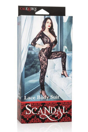 CALEXOTICS - SCANDAL BLACK LACE BODYSUIT