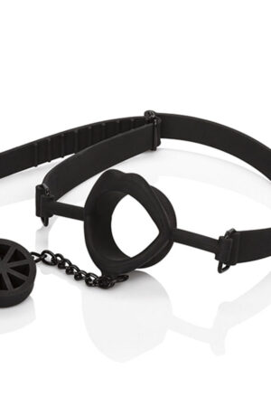 CALEXOTICS - SCANDAL GAG WITH BLACK SILICONE PLUG