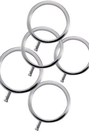 ELECTRASTIM - ELECTRARINGS METAL PENIS RINGS PACK OF 5