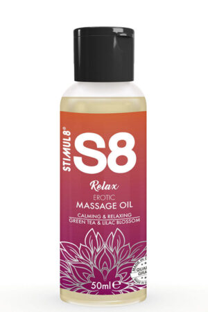 STIMUL8 - S8 RELAX EROTIC MASSAGE OIL GREEN TEA 50 ML