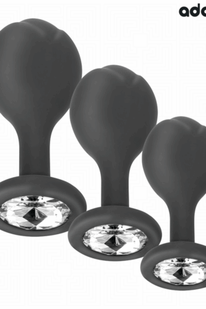 ADDICTED TOYS - SET DE 3 PLUG SILICONA ANAL CON JOYA