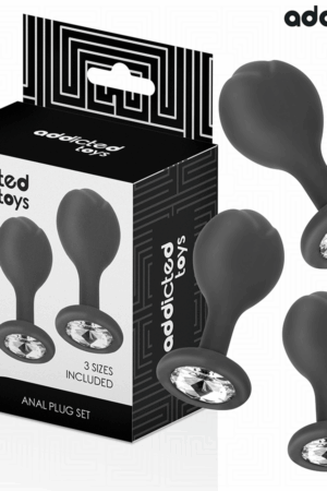 ADDICTED TOYS - SET OF 3 ANAL PLUG SILICONE WITH JEWEL