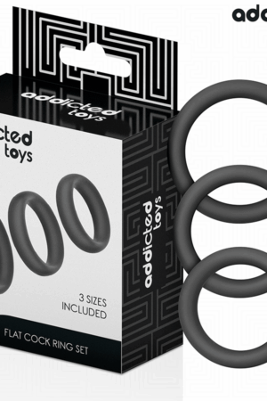 ADDICTED TOYS - SET OF FLAT SILICONE RINGS