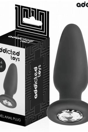ADDICTED TOYS - ANAL PLUG WITH JEWEL SILICONE SIZE M 10.4 CM