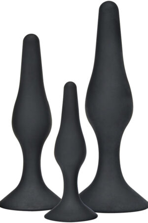 TOYJOY - ANAL PLAY CURVY COMPANIONS ANAL PLUG 3 PIECES BLACK