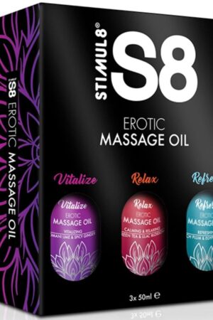 STIMUL8 - S8 MASSAGE OIL BOX 3 X 50 ML