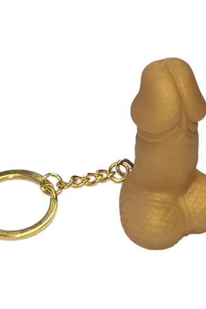 DIABLO PICANTE - PENIS SHAPED WHISTLE KEYRING GOLD COLOR