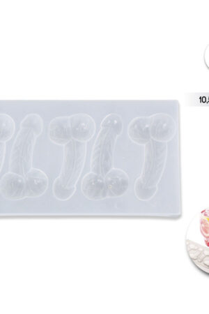 DIABLO PICANTE - PENIS SHAPED ICE MOLD 5 CAVITIES