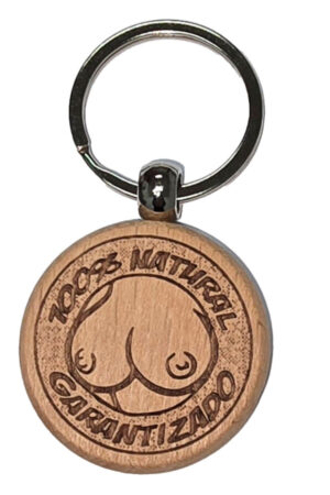 DIABLO PICANTE - WOODEN BREAST-SHAPED KEYCHAIN