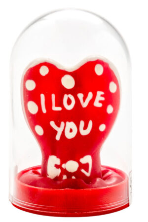CONDOMERIE - HANDPAINTED NOVELTY CONDOMS HEART - I LOVE YOU MODEL 1