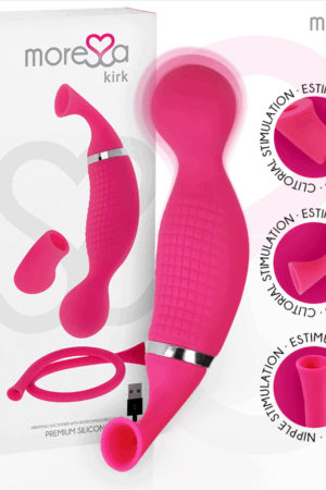 MORESSA - KIRK DUO STIMULATING WAVES + RECHARGEABLE PREMIUM SILICONE MULTI-FUNCTION MASSAGER