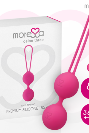 MORESSA - OSIAN THREE ENTRENAMIENTO SUELO PELVICO 85 gr PREMIUM SILICONA ROSA