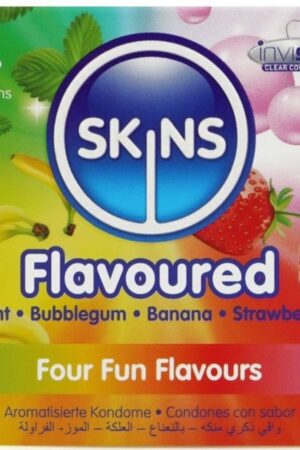SKINS - MULTI FLAVORS PREMIUM CONDOMS PACK 4