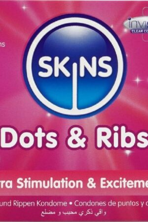 SKINS - DOTS & RIBS PRESERVATIVOS PREMIUM PACK 4