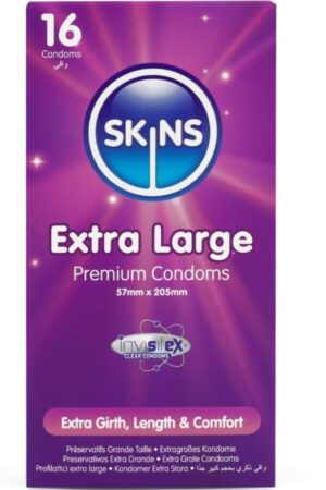 SKINS - EXTRA LARGE PREMIUM CONDOMS PACK 16
