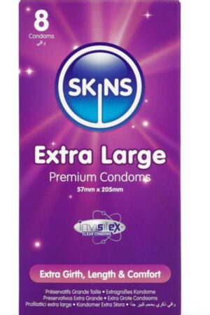 SKINS - EXTRA LARGE PREMIUM CONDOMS PACK 8