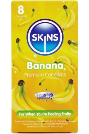 SKINS - BANANA PREMIUM CONDOMS PACK 8