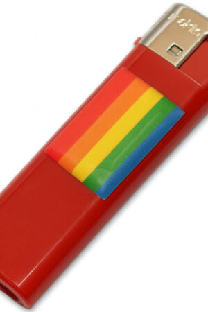 PRIDE - LIGHTER RED WITH LGBT FLAG