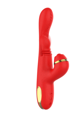 INTENSE - KATY MULTIFUNCTION CLITORIS STIMULATOR 4 INTERCHANGEABLE HEADS RED