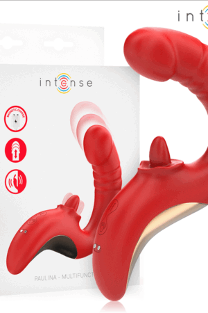 INTENSE - PAULINA VIBRATOR AND STIMULATOR IN U SHAPE RED