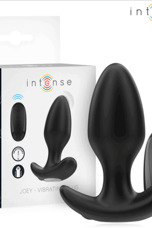 INTENSE - JOEY ANAL PLUG 10 VIBRATIONS BLACK REMOTE CONTROL