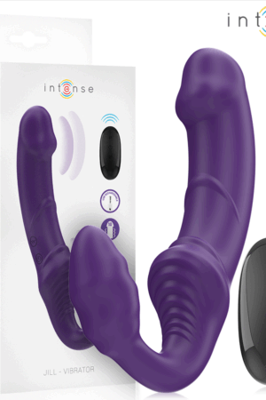 INTENSE - JILL DOUBLE VIBRATOR 20 CM PURPLE REMOTE CONTROL