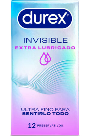 DUREX - EXTRA LUBRICATED INVISIBLE CONDOMS 12 UNITS